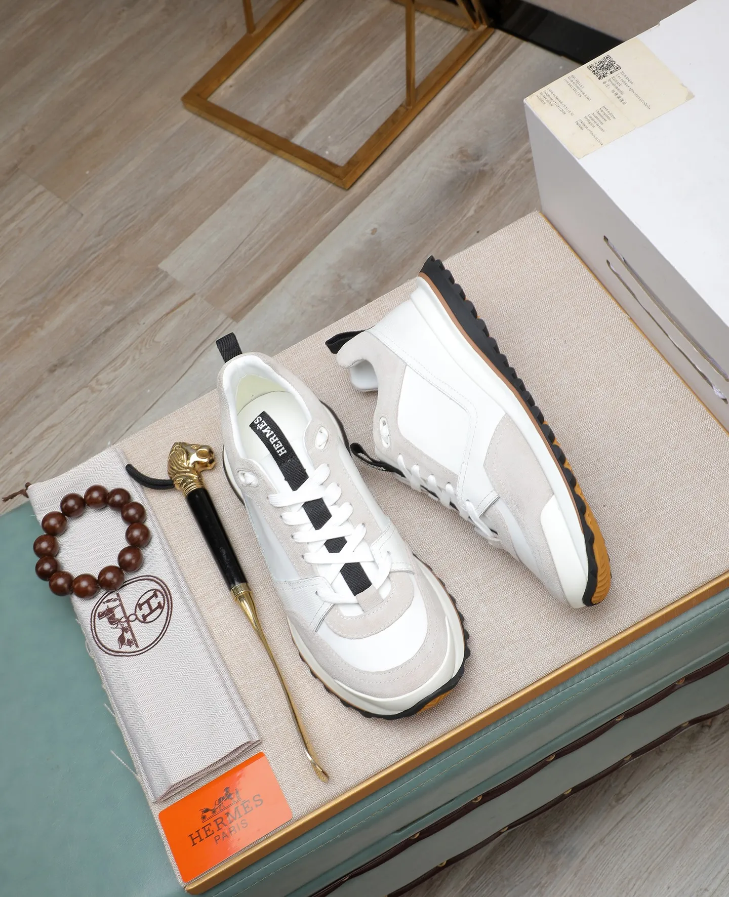 Men's shoes 💰760 Hermes🐴 25ss new autumn and winter products! Classic boot shape + British color matching design, imported calfskin, classic and durable! The original inverted mold last, the ultimate 1:1 shape, and the imported high-end cowhide presents a refined texture! Open the mold to customize the A-grade high-density private mold outsole with luxurious packaging! - Unique quality, 39-44 (38 45 46 customized)